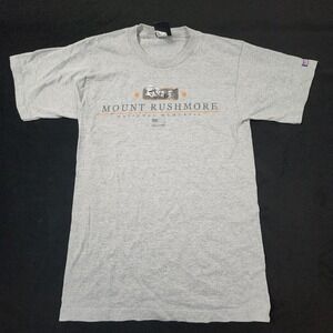 Prairie Mountain Mount Rushmore Gray Short Sleeve T-Shirt Men's M